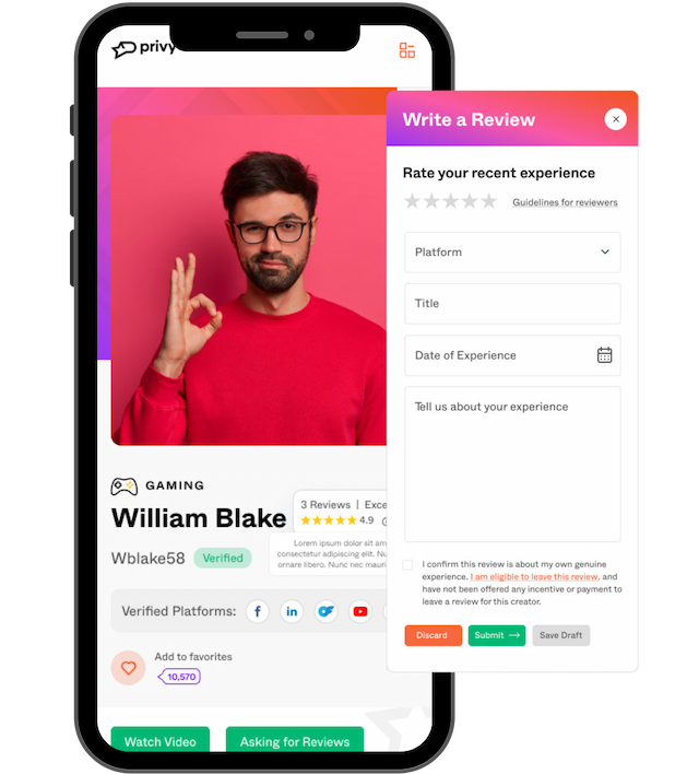 #1 Creator Review Platform | Privy Reviews